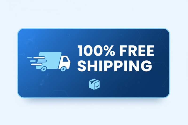 100% FREE SHIPPING