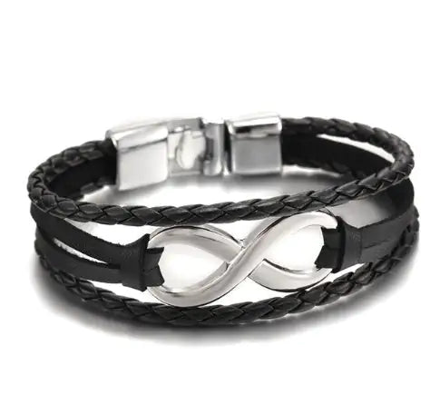 Infinity 8 leather bracelet