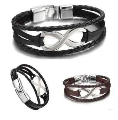 Infinity 8 leather bracelet